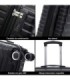 RAYKONG Maleta Mediana Expandible ABS+PC 66x45x27.50cm - 30cm Extendido - Negro