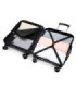 RAYKONG Maleta Mediana Expandible ABS+PC 66x45x27.50cm - 30cm Extendido - Negro
