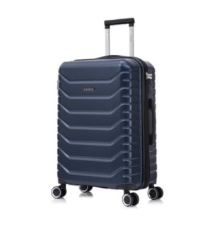 RAYKONG Maleta Mediana Expandible ABS+PC 66x45x27.50cm - 30cm Extendido - AzulMarino