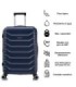 RAYKONG Mala Média Expansível ABS+PC 66x45x27,50cm - 30cm Extensível - Azul Marinho