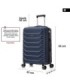 RAYKONG Mala Média Expansível ABS+PC 66x45x27,50cm - 30cm Extensível - Azul Marinho