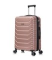 RAYKONG Mala Média Expansível ABS+PC 66x45x27,50cm - 30cm Extensível - Ouro Rosa