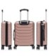 RAYKONG Mala Média Expansível ABS+PC 66x45x27,50cm - 30cm Extensível - Ouro Rosa