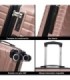 RAYKONG Maleta Mediana Expandible ABS+PC 66x45x27.50cm - 30cm Extendido - RosaDorada