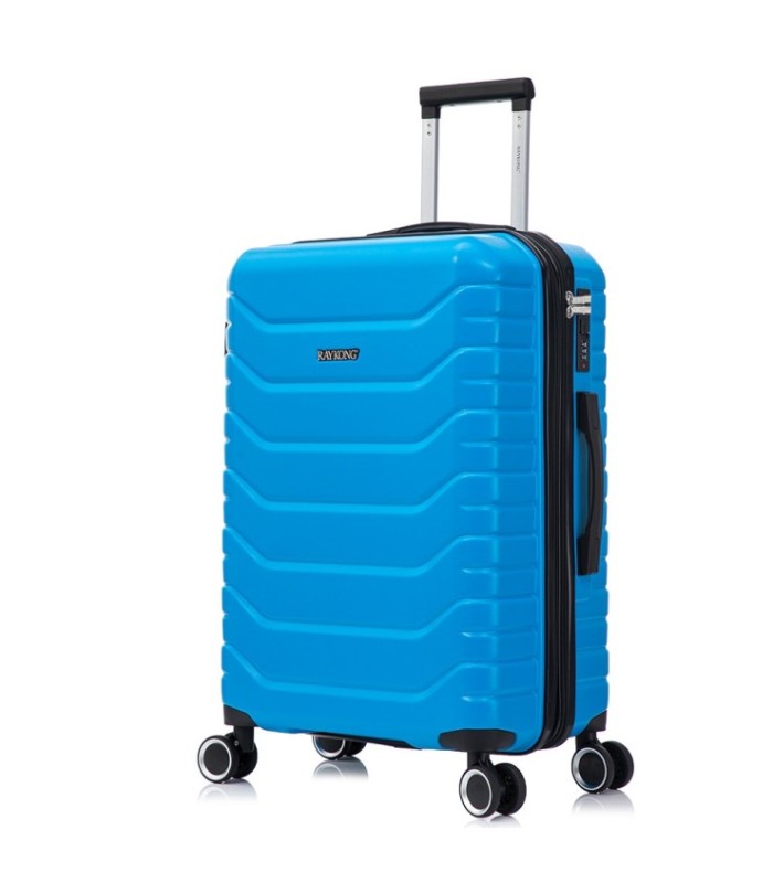 RAYKONG Mala Média Expansível ABS+PC 66x45x27,50cm - 30cm Extensível - Turquesa