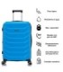 RAYKONG Mala Média Expansível ABS+PC 66x45x27,50cm - 30cm Extensível - Turquesa