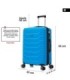 RAYKONG Mala Média Expansível ABS+PC 66x45x27,50cm - 30cm Extensível - Turquesa