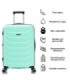 RAYKONG Mala Média Expansível ABS+PC 66x45x27,50cm - 30cm Extensível - Hortelã