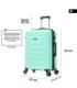 RAYKONG Mala Média Expansível ABS+PC 66x45x27,50cm - 30cm Extensível - Hortelã