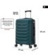 RAYKONG Mala Média Expansível ABS+PC 66x45x27,50cm - 30cm Extensível - Verde