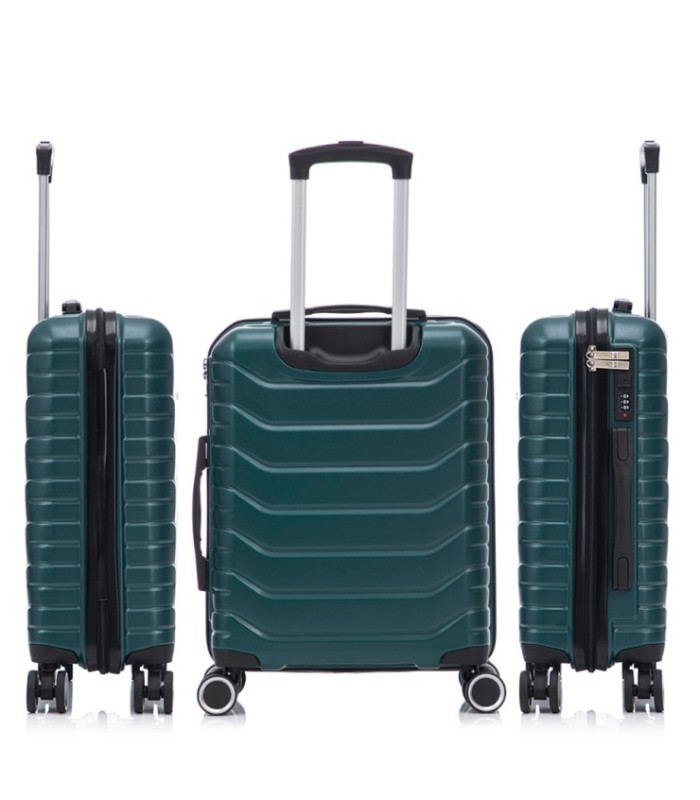RAYKONG Mala Média Expansível ABS+PC 66x45x27,50cm - 30cm Extensível - Verde