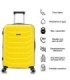 RAYKONG Mala Média Expansível ABS+PC 66x45x27,50cm - 30cm Extensível - Amarela