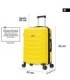 RAYKONG Mala Média Expansível ABS+PC 66x45x27,50cm - 30cm Extensível - Amarela