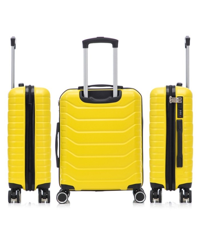 RAYKONG Mala Média Expansível ABS+PC 66x45x27,50cm - 30cm Extensível - Amarela