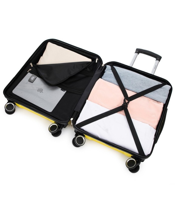 RAYKONG Mala Média Expansível ABS+PC 66x45x27,50cm - 30cm Extensível - Amarela