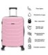 RAYKONG Mala Média Expansível ABS+PC 66x45x27,50cm - 30cm Extensível - Rosa Claro