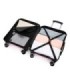 RAYKONG Maleta Mediana Expandible ABS+PC 66x45x27.50cm - 30cm Extendido - RosaClaro