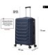 RAYKONG Maleta Grande Expandible ABS+PC 75x49x31cm - 33.50cm Extendido | 23kg - 25kg - AzulMarino