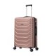 RAYKONG Maleta Grande Expandible ABS+PC 75x49x31cm - 33.50cm Extendido | 23kg - 25kg - RosaDorada