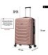 RAYKONG Maleta Grande Expandible ABS+PC 75x49x31cm - 33.50cm Extendido | 23kg - 25kg - RosaDorada