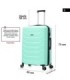 RAYKONG Maleta Grande Expandible ABS+PC 75x49x31cm - 33.50cm Extendido | 23kg - 25kg - Menta