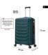 RAYKONG Maleta Grande Expandible ABS+PC 75x49x31cm - 33.50cm Extendido | 23kg - 25kg - Verde