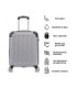 RAYKONG Maleta Cabina ABS 55x40x20cm (44L) - Maxima Capacidad - 4 Ruedas Giratorias Dobles 360ª - Candado Incrustado - Plata