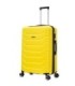 RAYKONG Maleta Grande Expandible ABS+PC 75x49x31cm - 33.50cm Extendido | 23kg - 25kg - Amarillo