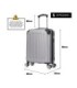 RAYKONG Maleta Cabina ABS 55x40x20cm (44L) - Maxima Capacidad - 4 Ruedas Giratorias Dobles 360ª - Candado Incrustado - Plata