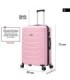RAYKONG Maleta Grande Expandible ABS+PC 75x49x31cm - 33.50cm Extendido | 23kg - 25kg - RosaPalo