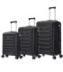 Juego de 3 Maletas ABS+PC Cabina |Maleta Mediana Expandible |Maleta Grande Expandible - Negro