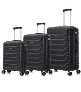 Juego de 3 Maletas ABS+PC Cabina |Maleta Mediana Expandible |Maleta Grande Expandible - Negro