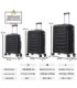 Juego de 3 Maletas ABS+PC Cabina |Maleta Mediana Expandible |Maleta Grande Expandible - Negro