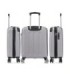 RAYKONG Maleta Cabina ABS 55x40x20cm (44L) - Maxima Capacidad - 4 Ruedas Giratorias Dobles 360ª - Candado Incrustado - Plata
