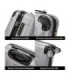 RAYKONG Maleta Cabina ABS 55x40x20cm (44L) - Maxima Capacidad - 4 Ruedas Giratorias Dobles 360ª - Candado Incrustado - Plata