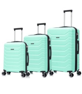 Juego de 3 Maletas ABS+PC Cabina |Maleta Mediana Expandible |Maleta Grande Expandible - Menta