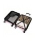 RAYKONG Maleta Cabina ABS 55x40x20cm (44L) - Maxima Capacidad - 4 Ruedas Giratorias Dobles 360ª - Candado Incrustado - Rosa