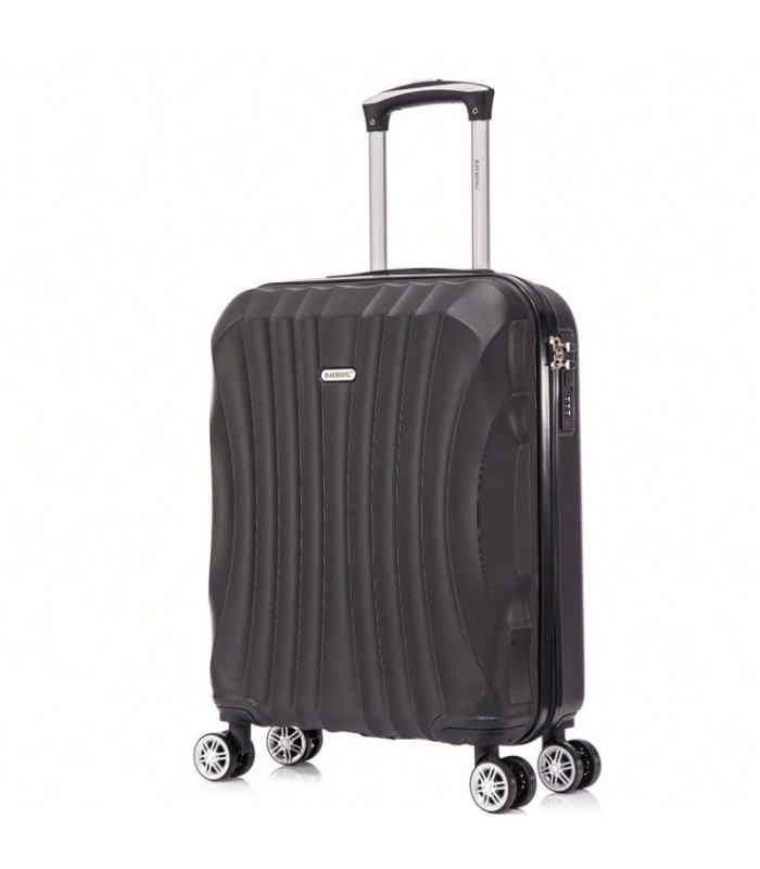 RAYKONG Maleta de Cabina ABS 55x40x20cm (44L) - Maleta Pequeña Capacidad Maxima Ligeras 20 Pulgadas - Negro