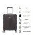 RAYKONG Maleta de Cabina ABS 55x40x20cm (44L) - Maleta Pequeña Capacidad Maxima Ligeras 20 Pulgadas - Negro
