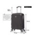 RAYKONG Maleta de Cabina ABS 55x40x20cm (44L) - Maleta Pequeña Capacidad Maxima Ligeras 20 Pulgadas - Negro