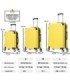 Juego de 3 Maletas ABS Cabina 55x40x20cm | Mediana 66x43x25cm| Grande 76x49x29cm - Amarillo