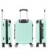 Conjunto de 3 Malas de Cabine em ABS 55x40x20cm | Média 66x43x25cm | Grande 76x49x29cm - Hortelã