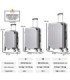 Juego de 3 Maletas ABS Cabina 55x40x20cm | Mediana 66x43x25cm| Grande 76x49x29cm - Plata