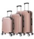 Conjunto de 3 Malas de Cabine em ABS 55x40x20cm | Média 66x43x25cm | Grande 76x49x29cm - RosaDourado