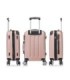 Conjunto de 3 Malas de Cabine em ABS 55x40x20cm | Média 66x43x25cm | Grande 76x49x29cm - RosaDourado
