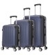 Conjunto de 3 Malas de Cabine em ABS 55x40x20cm | Média 66x43x25cm | Grande 76x49x29cm - AzulMarinho