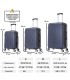 Juego de 3 Maletas ABS Cabina 55x40x20cm | Mediana 66x43x25cm| Grande 76x49x29cm - AzulMarino