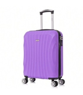 RAYKONG Maleta de Cabina ABS 55x40x20cm (44L) - Maleta Pequeña Capacidad Maxima Ligeras 20 Pulgadas - Morado
