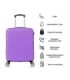 RAYKONG Maleta de Cabina ABS 55x40x20cm (44L) - Maleta Pequeña Capacidad Maxima Ligeras 20 Pulgadas - Morado