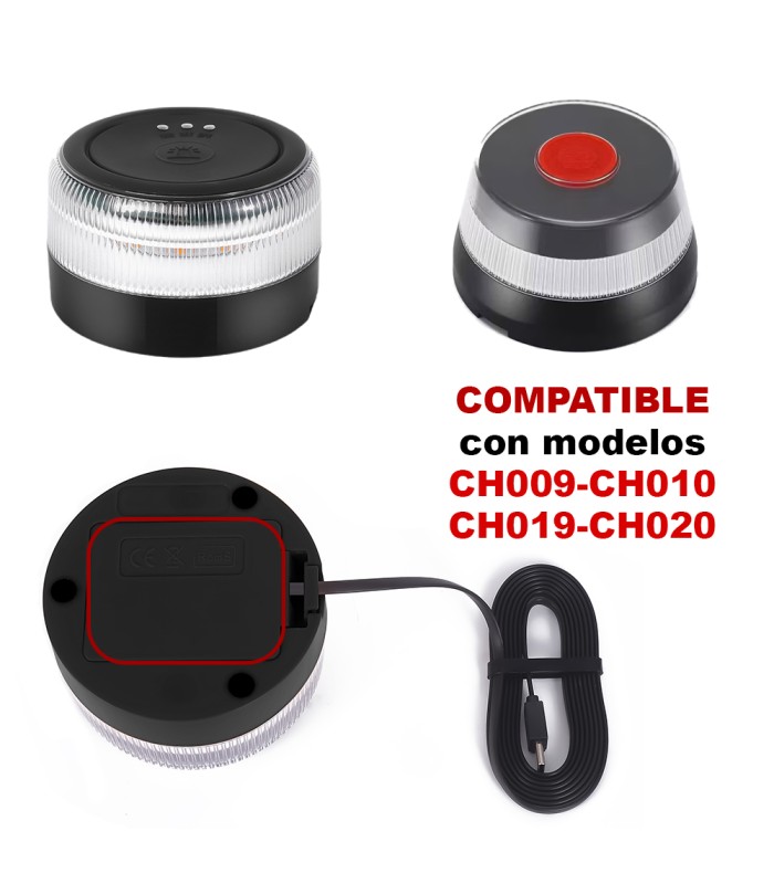 Cable de alimentación Directa para BALIZA V16 - Compatible con Móvil y coche